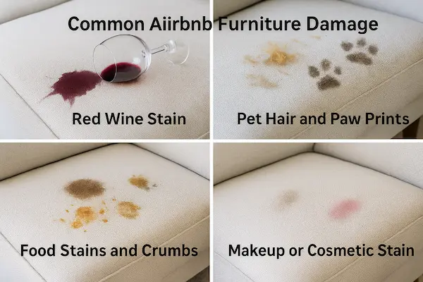 Common furniture damage issues faced by Airbnb hosts