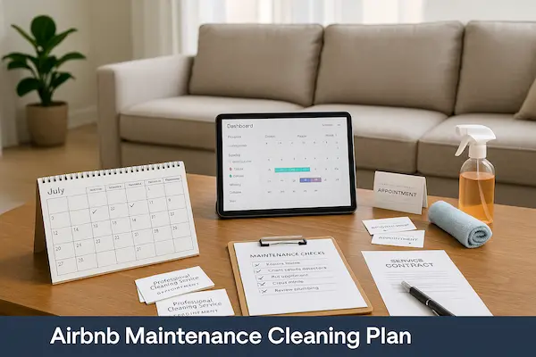 Regular maintenance cleaning plan for Airbnb properties
