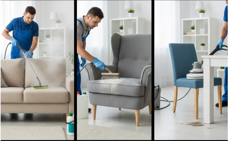 Different professional upholstery cleaning methods used in Washington state