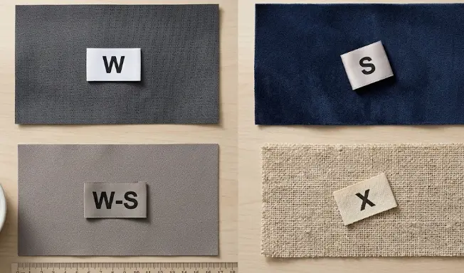 Upholstery cleaning codes W S WS X explained — diagram showing what each sofa care code means