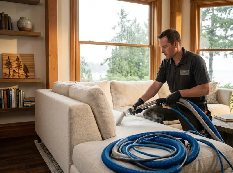 Sofa cleaning in a Tacoma home near North End