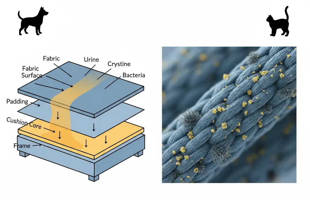 Understanding pet urine damage to furniture