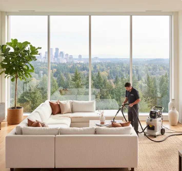 Professional upholstery cleaning service in Bellevue Washington