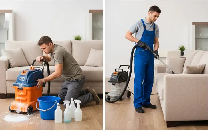 DIY versus professional upholstery cleaning cost comparison for Seattle homeowners